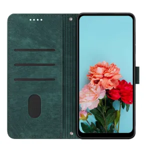 STRIPE Peňaženkové puzdro s remienkom Sony Xperia 5 V zelený