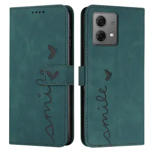 ART SMILE Peňaženkový kryt so šnúrkou Motorola Moto G84 5G zelený