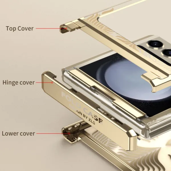 WINGS Ochranný kryt pre Samsung Galaxy Z Flip5 5G strieborný