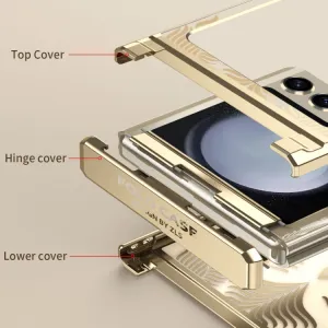 WINGS Ochranný kryt pre Samsung Galaxy Z Flip5 5G strieborný