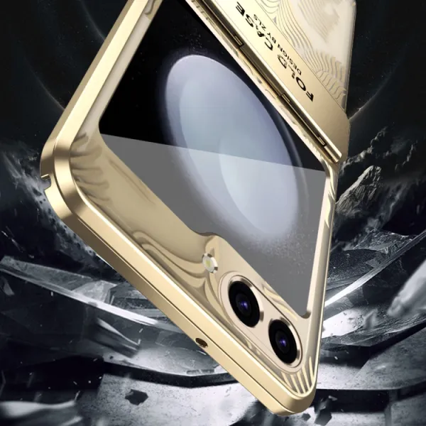 WINGS Ochranný kryt pre Samsung Galaxy Z Flip5 5G strieborný