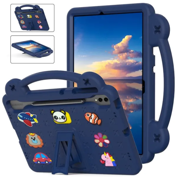 FANY Detský kryt na tablet pre Samsung Galaxy Tab S9 FE+ tmavomodrý