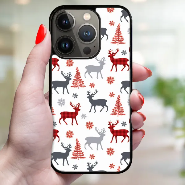MY ART Kryt s vianočným dizajnom Apple iPhone 14 Pro DEER (068)
