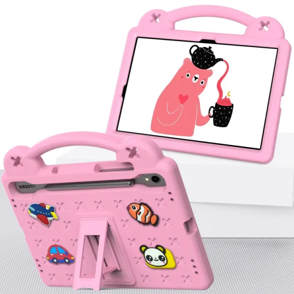 FANY Detský kryt na tablet pre Samsung Galaxy Tab S9 FE / Tab S10 FE / Tab S10 Lite ružový