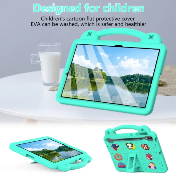 FANY Detský kryt na tablet pre Samsung Galaxy Tab S9 FE+ zelený