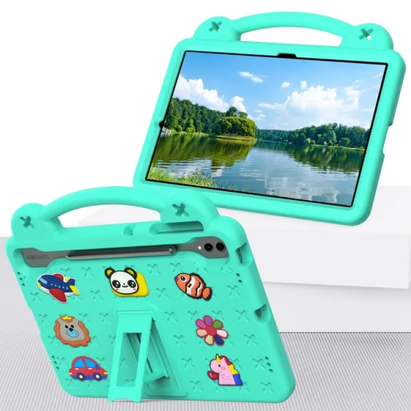 FANY Detský kryt na tablet pre Samsung Galaxy Tab S9 FE+ zelený