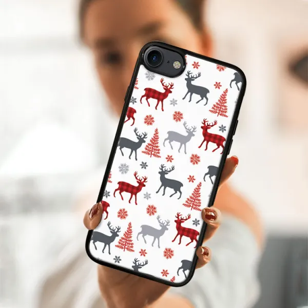 MY ART Kryt s vianočným dizajnom Apple iPhone SE 2022 / 2020 / 7 / 8  DEER (068)