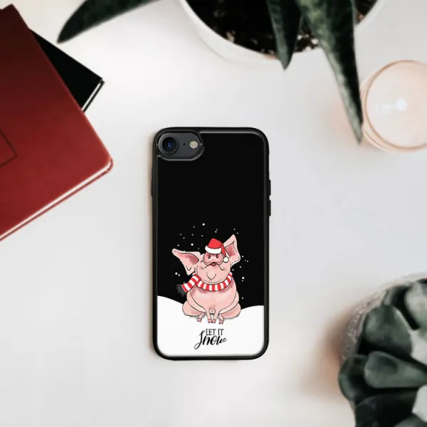 MY ART Kryt s vianočným dizajnom Apple iPhone SE 2022 / 2020 / 7 / 8  LET IT SNOW (075)