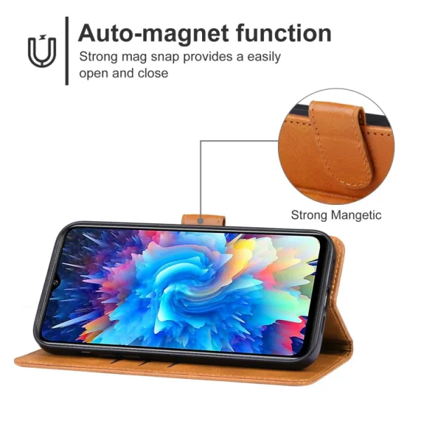 SMOOTH Peňaženkové puzdro pre Infinix Hot 20 5G hnedé