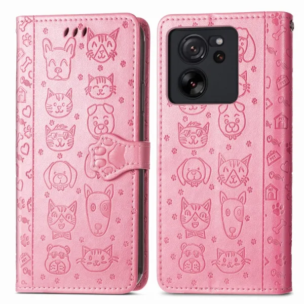 ART Peňaženkový kryt Xiaomi 13T / 13T Pro ANIMALS ružový