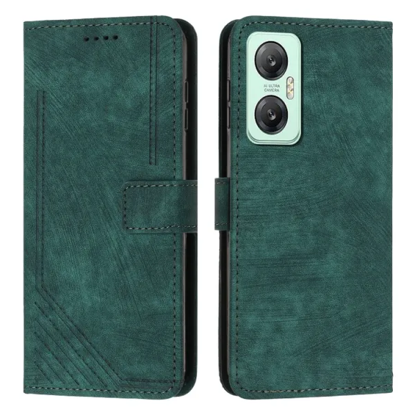 STRIPE Peňaženkové puzdro s remienkom Infinix Hot 20 5G zelené
