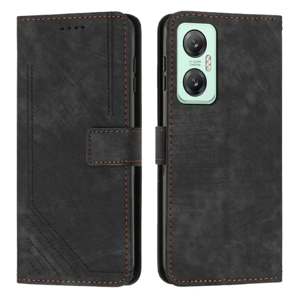 STRIPE Peňaženkové puzdro s remienkom Infinix Hot 20 5G čierne