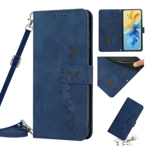 ART SMILE Peňaženkový obal s remienkom pre Infinix Hot 20 5G modrý