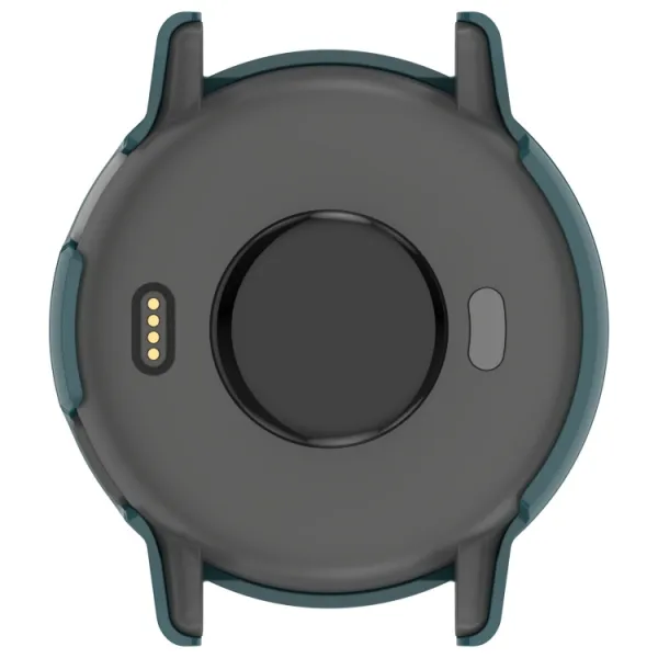 PC FULL COVER Plastový kryt so sklom pre Garmin Vivoactive 5 zelený