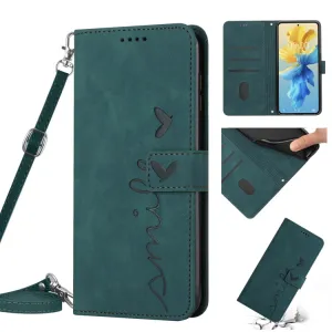 ART SMILE Peňaženkový obal s remienkom pre Infinix Hot 20 5G zelený