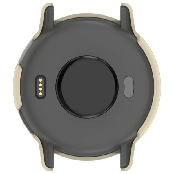 PC FULL COVER Plastový kryt so sklom pre Garmin Vivoactive 5 béžový