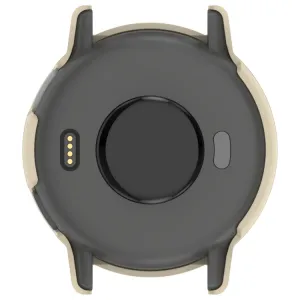 PC FULL COVER Plastový kryt so sklom pre Garmin Vivoactive 5 béžový