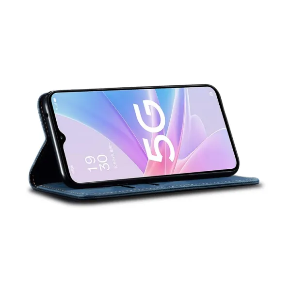 DENIM Peňaženkový kryt pre Oppo A78 5G modrý