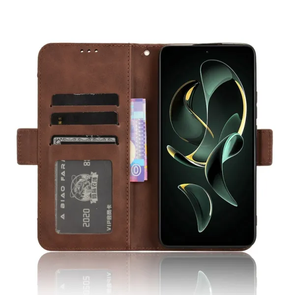 SLOT Peňaženkový obal pre Xiaomi 13T / 13T Pro hnedý