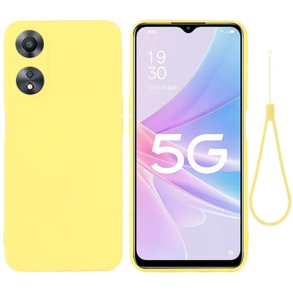RUBBER Ochranný kryt pre Oppo A78 5G žltý