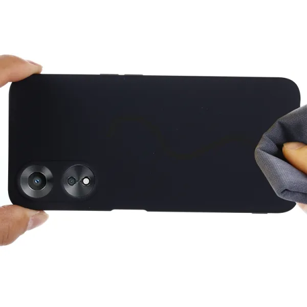 RUBBER Ochranný kryt pre Oppo A78 5G čierny
