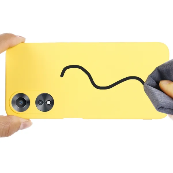 RUBBER Ochranný kryt pre Oppo A78 5G žltý