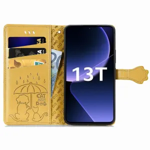 ART Peňaženkový kryt Xiaomi 13T / 13T Pro ANIMALS žltý