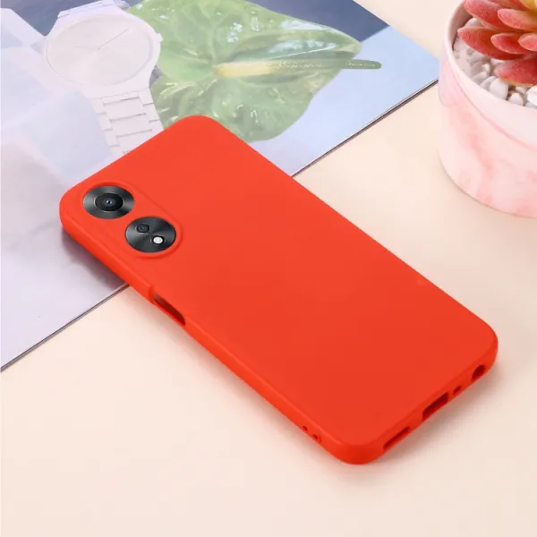 RUBBER Ochranný kryt pre Oppo A78 5G červený