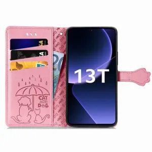 ART Peňaženkový kryt Xiaomi 13T / 13T Pro ANIMALS ružový