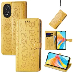 ART ANIMALS Peňaženkový obal pre Oppo A38 žltý