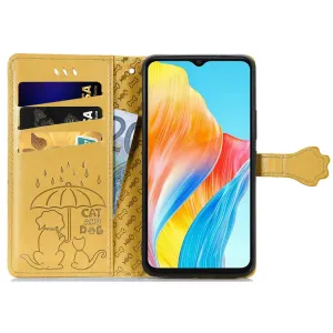 ART ANIMALS Peňaženkový obal pre Oppo A38 žltý