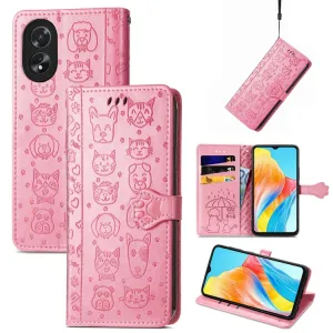 ART ANIMALS Peňaženkový obal pre Oppo A38 ružový