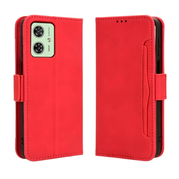 SLOT Peňaženkový obal pre Motorola Moto G54 5G / G54 Power Edition 5G červený