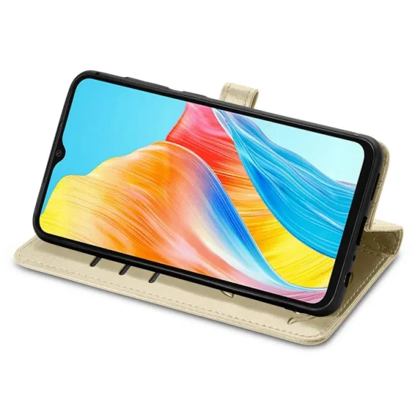 ART ANIMALS Peňaženkový obal pre Oppo A38 zlatý