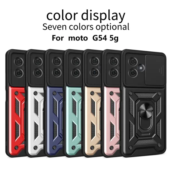 RING CAMERA Kryt s držiakom pre Motorola Moto G54 5G / G54 Power Edition 5G čierny