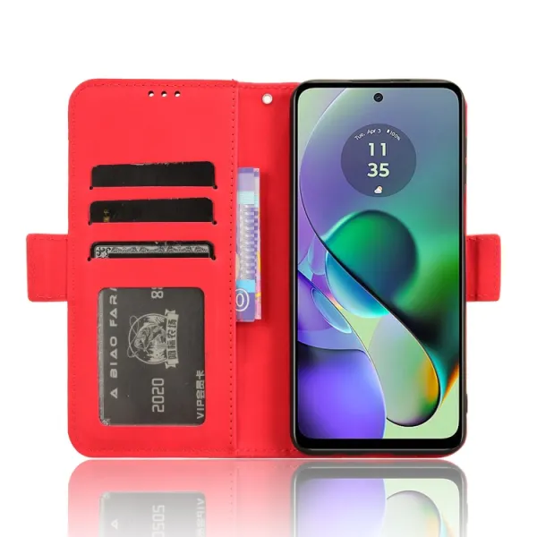 SLOT Peňaženkový obal pre Motorola Moto G54 5G / G54 Power Edition 5G červený