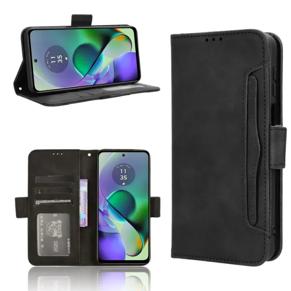 SLOT Peňaženkový obal pre Motorola Moto G54 5G / G54 Power Edition 5G čierny