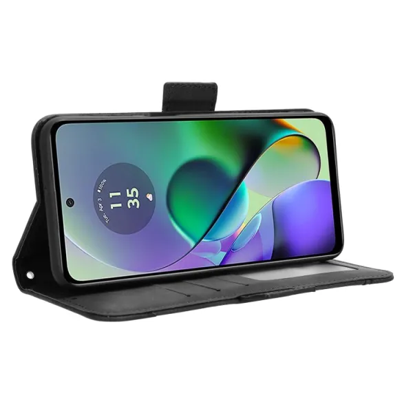 SLOT Peňaženkový obal pre Motorola Moto G54 5G / G54 Power Edition 5G čierny