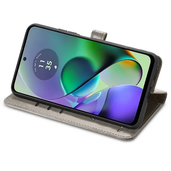 ART ANIMALS Peňaženkový obal pre Motorola Moto G54 5G / G54 Power Edition 5G šedý