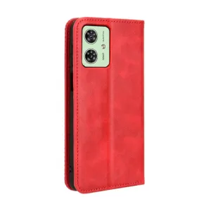 BUSINESS Peňaženkový kryt pre Motorola Moto G54 5G / G54 Power Edition 5G červený