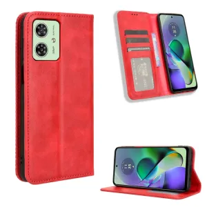 BUSINESS Peňaženkový kryt pre Motorola Moto G54 5G / G54 Power Edition 5G červený