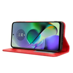 BUSINESS Peňaženkový kryt pre Motorola Moto G54 5G / G54 Power Edition 5G červený