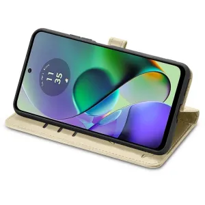ART ANIMALS Peňaženkový obal pre Motorola Moto G54 5G / G54 Power Edition 5G zlatý