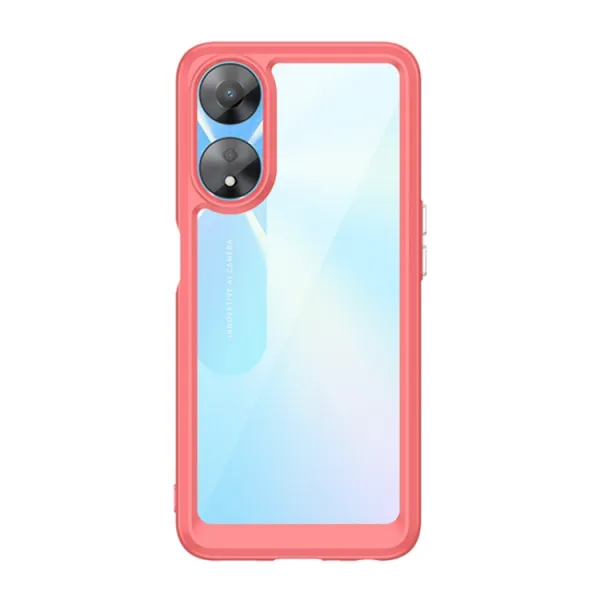 CRYSTAL Ochranný kryt pre Oppo A78 5G červený