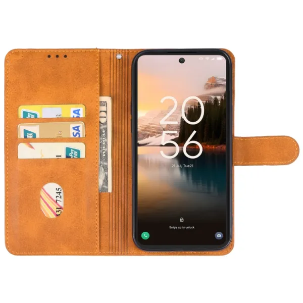 SMOOTH Peňaženkové puzdro pre TCL 40 NXTPAPER hnedé