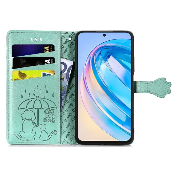 ART ANIMALS Peňaženkový obal pre Honor X6a zelený