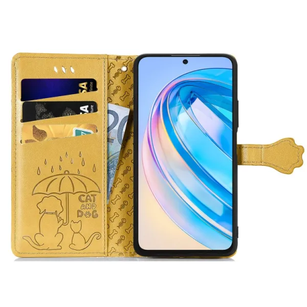 ART ANIMALS Peňaženkový obal pre Honor X6a žltý
