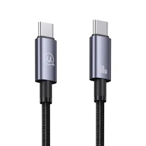 USAMS US-SJ664 60W Kábel USB Typ-C / Typ-C 2 metre čierny