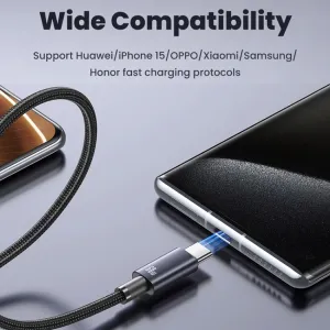 USAMS US-SJ664 60W Kábel USB Typ-C / Typ-C 2 metre čierny
