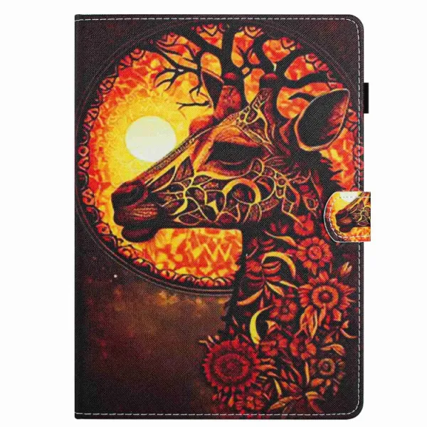 ART Zaklápacie puzdro pre Apple iPad 10.2 2021 / 2020 / 2019 FLOWER GIRAFFE
